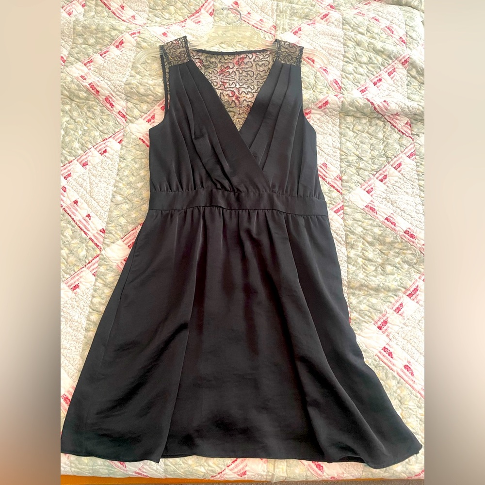 BCBG beaded back black dress